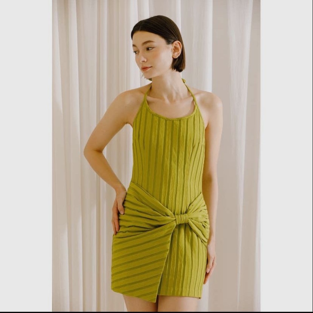 Mini dress open back Green SMALL